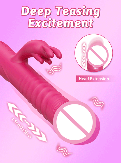 Dildo Vibrator with 3 Thrusting & 10 Vibration Patterns