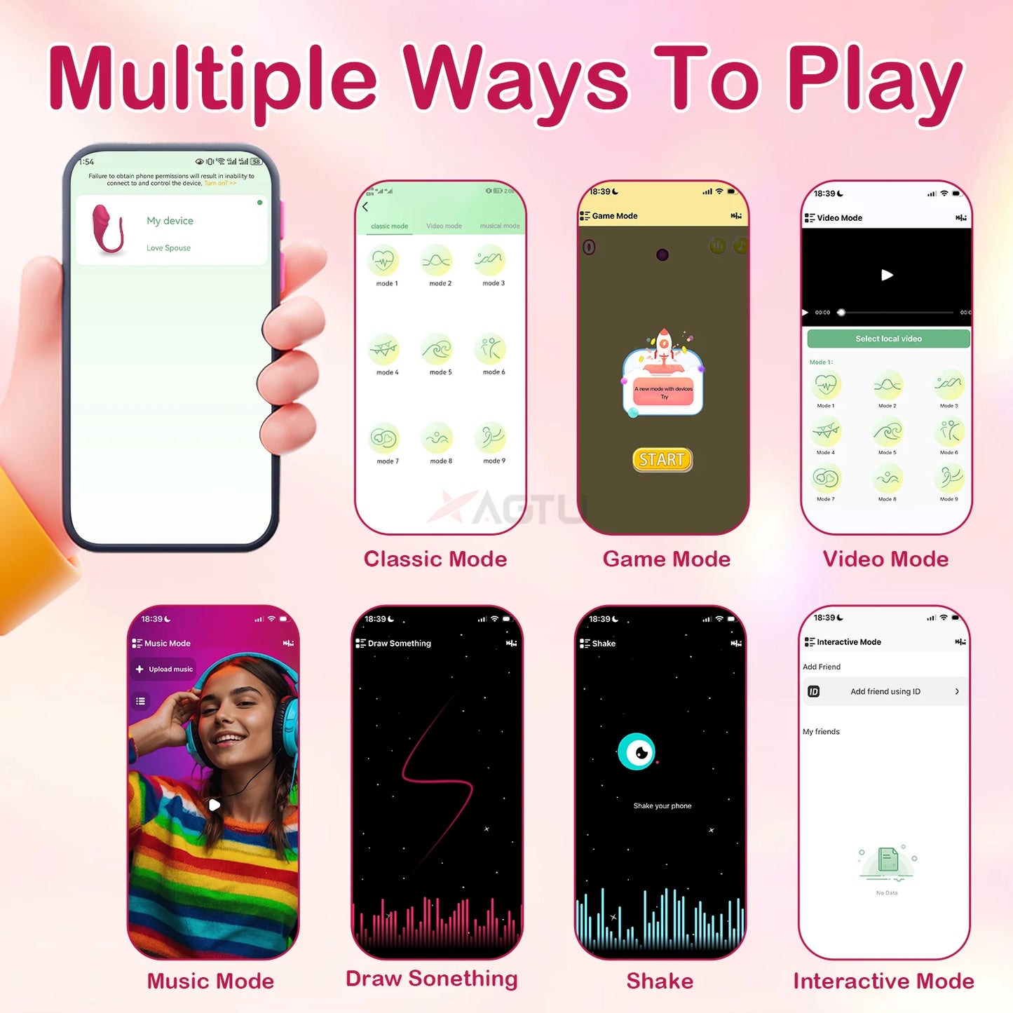 APP-Controlled Wearable Love Egg for Couples' Remote Play