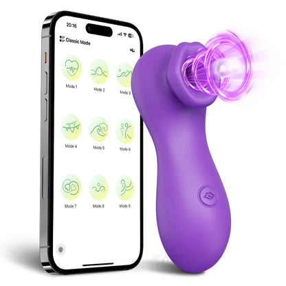 App-Controlled Clitoral Sucker with Dual Stimulation