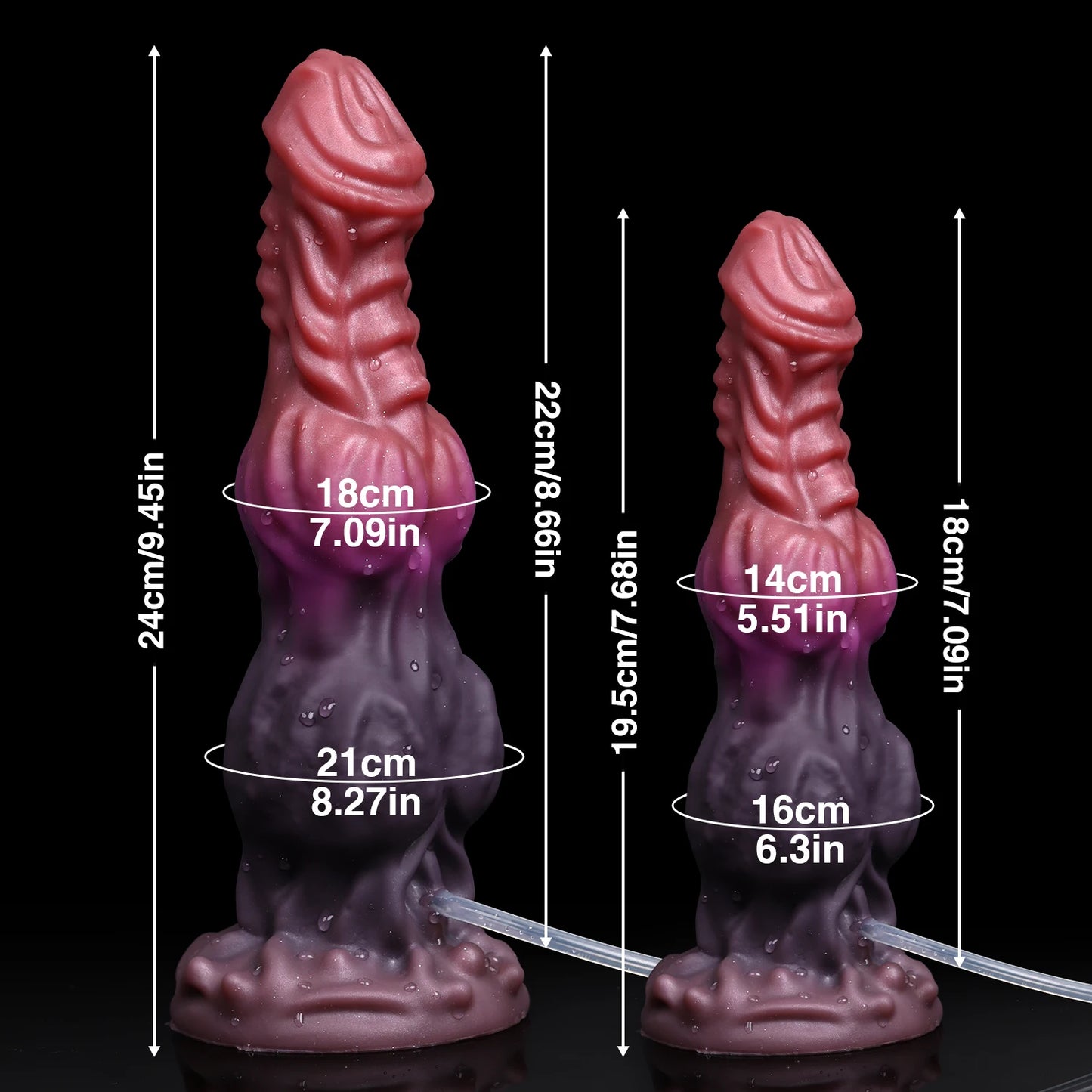 Realistic Knotted Dildo - Ejaculating Inflatable Anal Toy