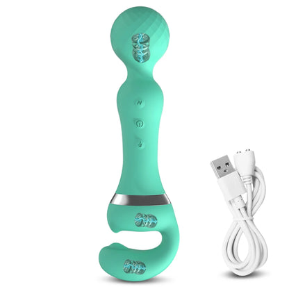 Rechargeable 2-in-1 Magic Wand G-Spot & Clitoral Stimulation
