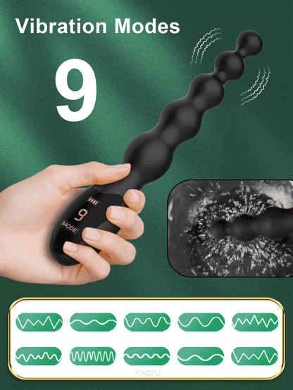 Anal Beads & Butt Plug with LED Screen for G-Spot Stimulation