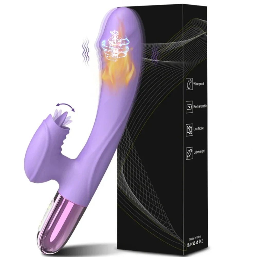 Heating Rabbit Vibrator for Women with G-Spot & Clitoral Stimulation