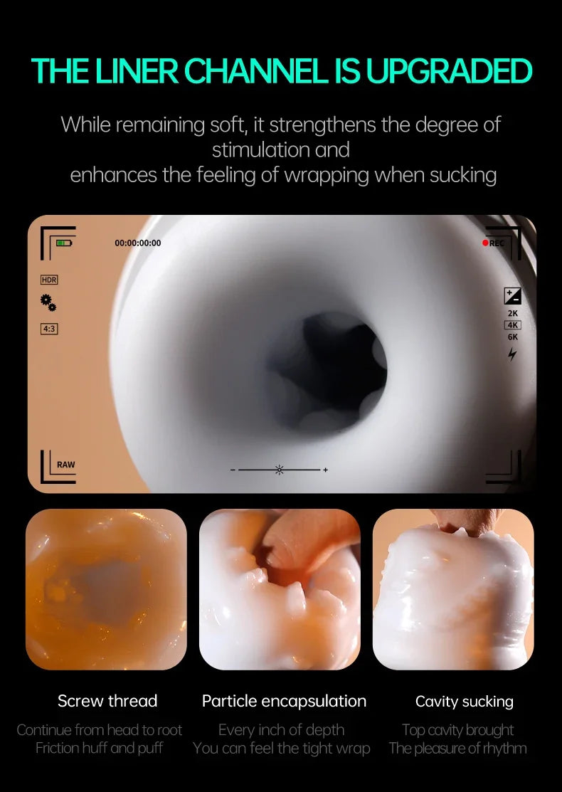 Automatic Sucker Male Masturbator with 9 Vibration & 4 Suction Modes