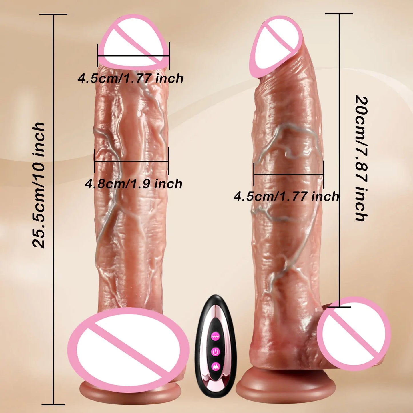 Wireless Heated Dildo for G-Spot Stimulation