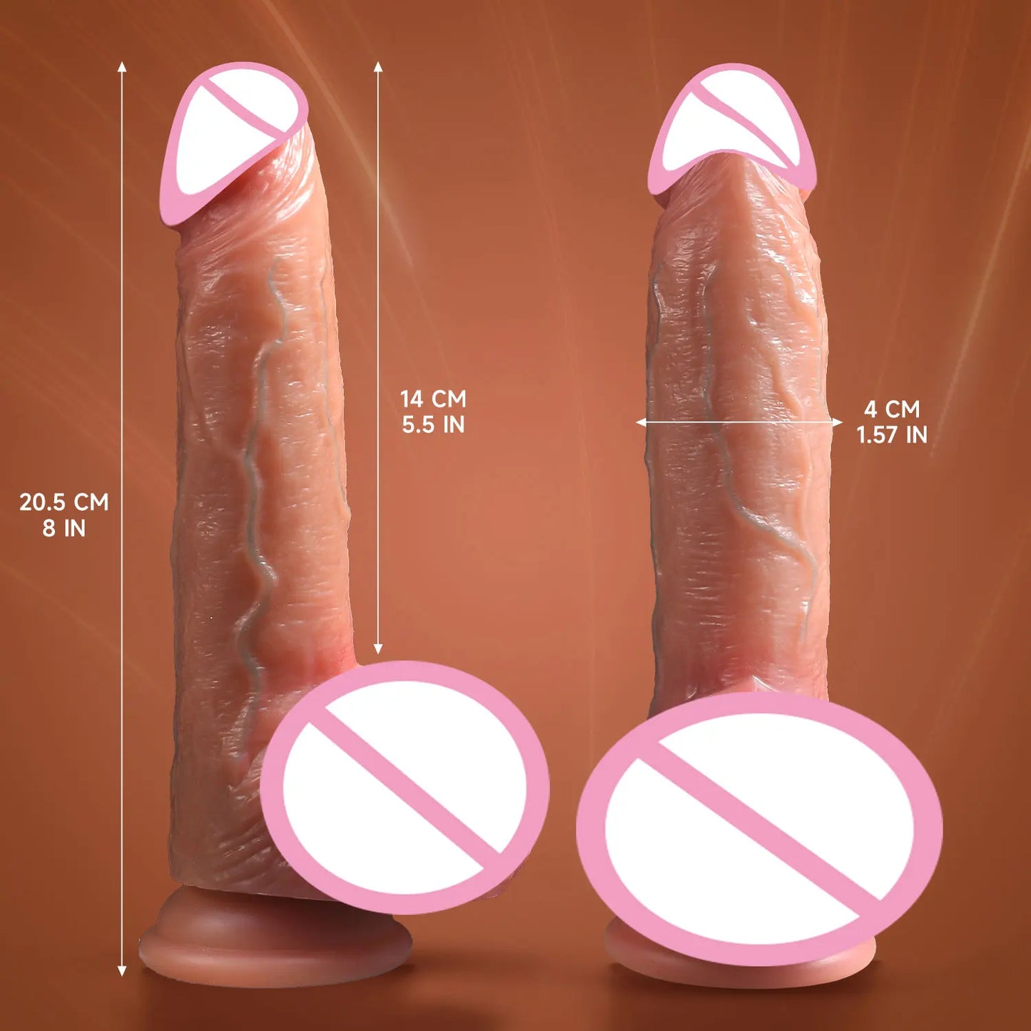 2-in-1 Sliding Foreskin & Ejaculating Dildo - for Realistic Penetration & Play