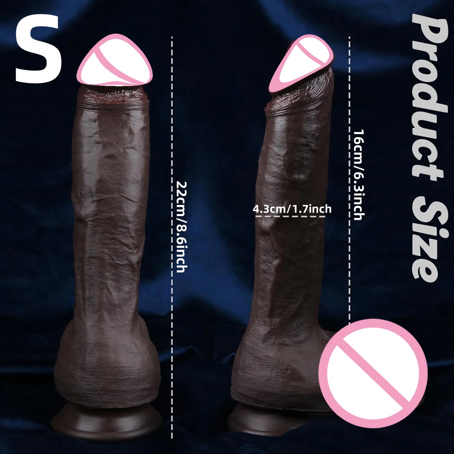 Realistic Skin-Feel Huge Soft Dildo for Strapon