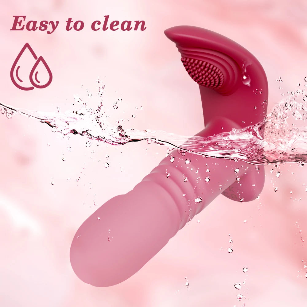 APP-Controlled Thrusting Panty Vibrator for G-Spot & Clit