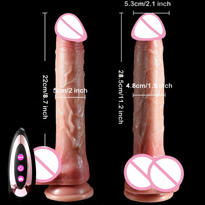 Telescopic Realistic Dildo with Big Penis & Anal Plug