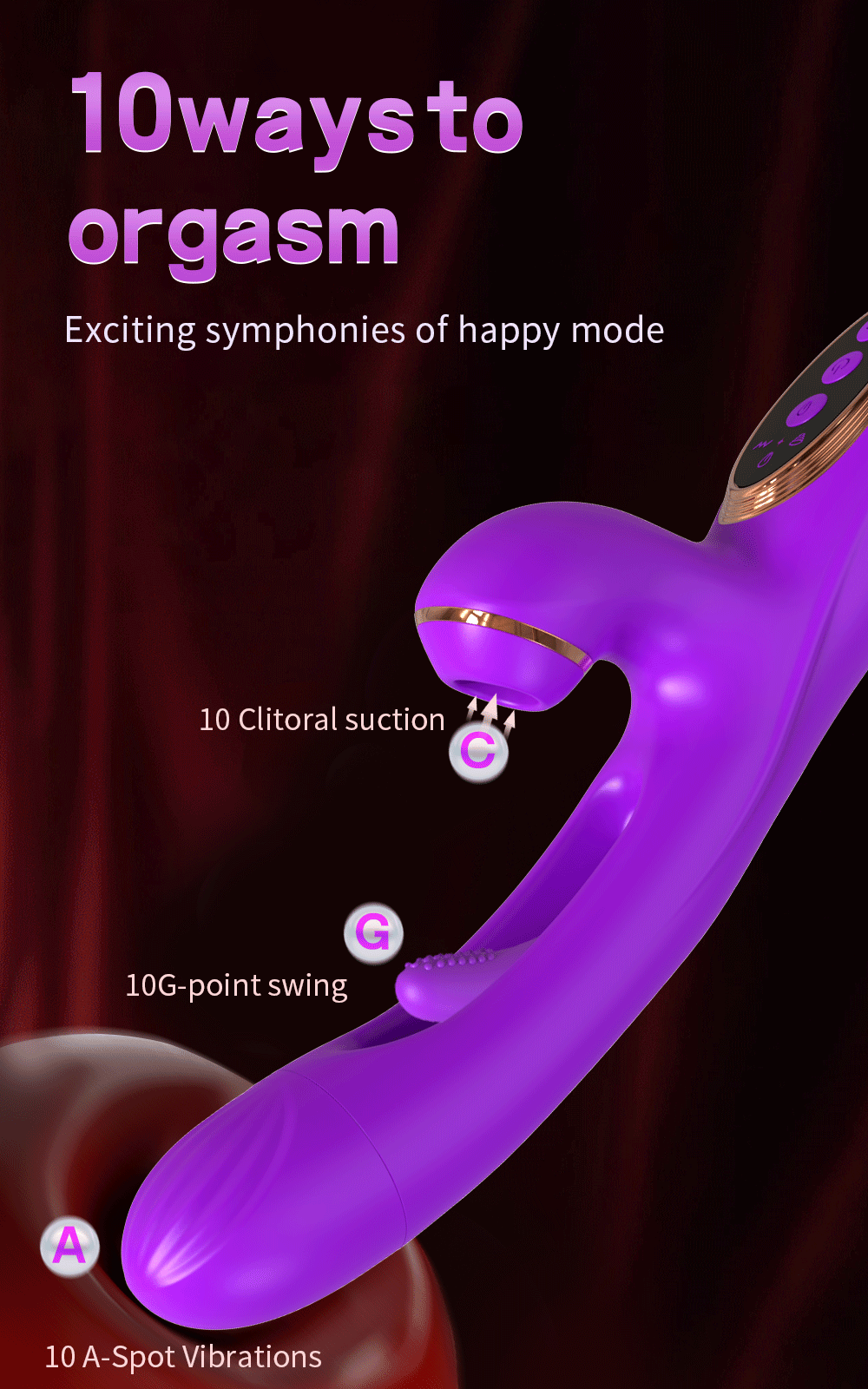 Tapping Flapping Clit Sucker with G-Spot Vibrator