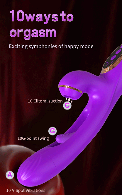 Tapping Flapping Clit Sucker with G-Spot Vibrator