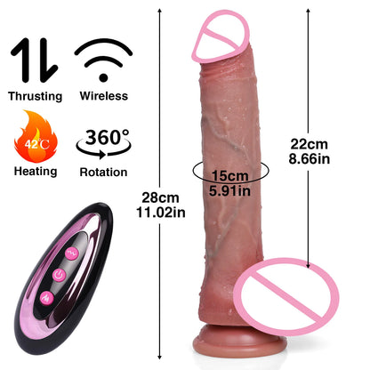 Remote Heating Realistic Dildo for G-Spot Massage