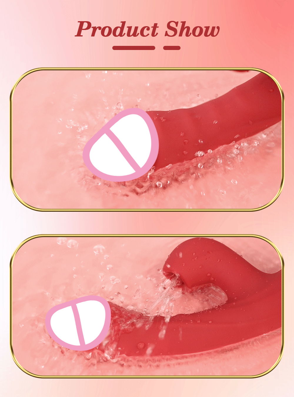 Dual-Action Vibrator: Clitoral Sucker & G-Spot Dildo