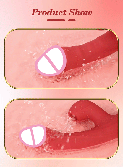 Dual-Action Vibrator: Clitoral Sucker & G-Spot Dildo