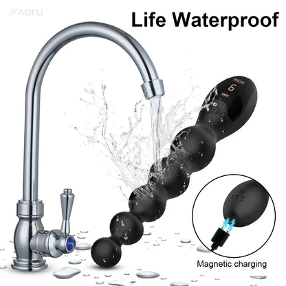 Anal Beads & Butt Plug with LED Screen for G-Spot Stimulation