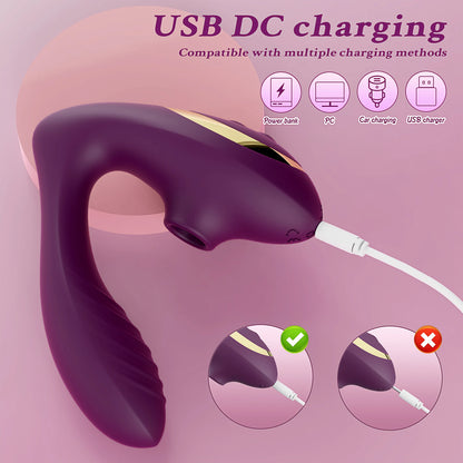 Dual-Action Clit Sucker and G-Spot Vibrator