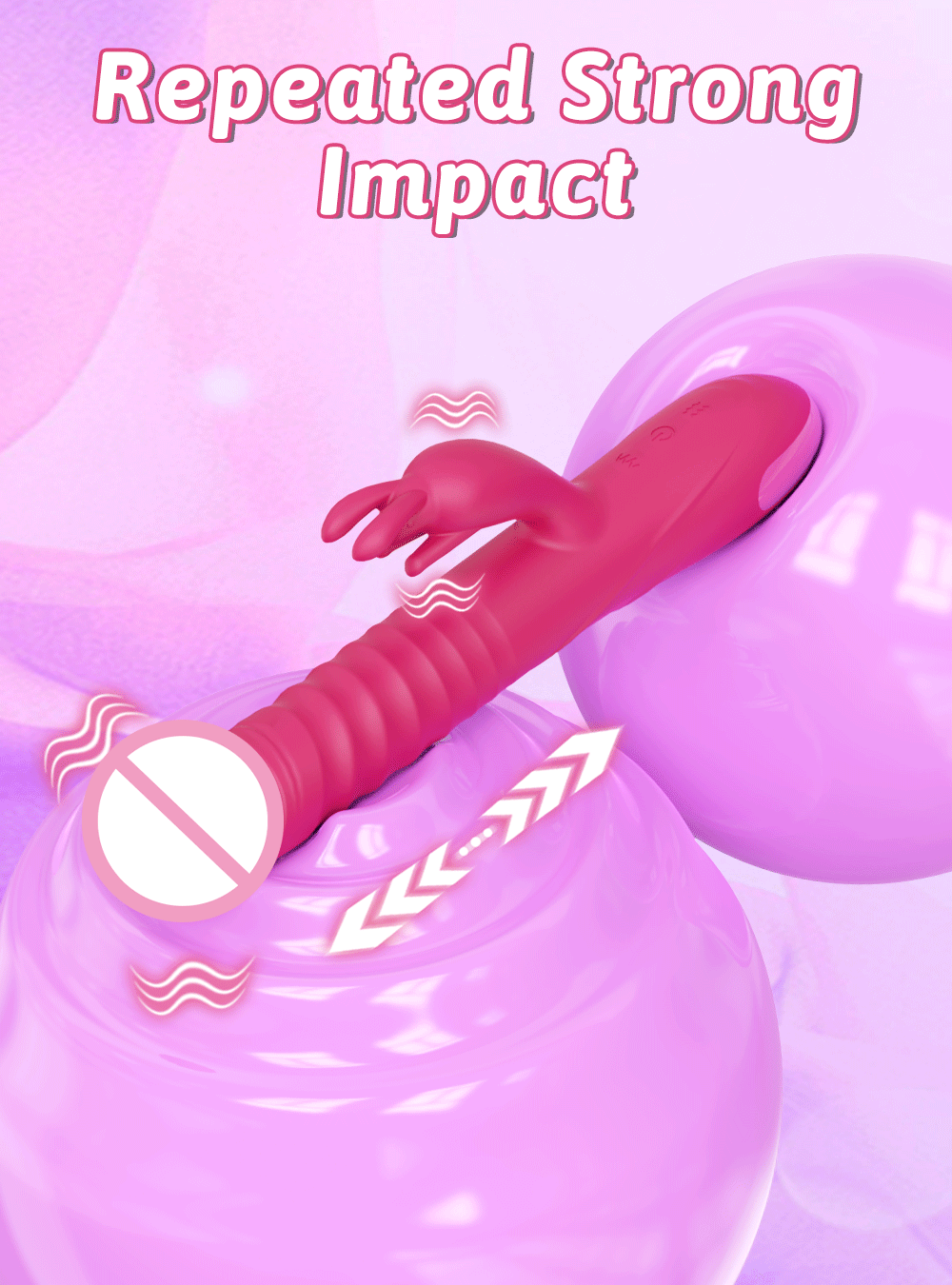 Dildo Vibrator with 3 Thrusting & 10 Vibration Patterns