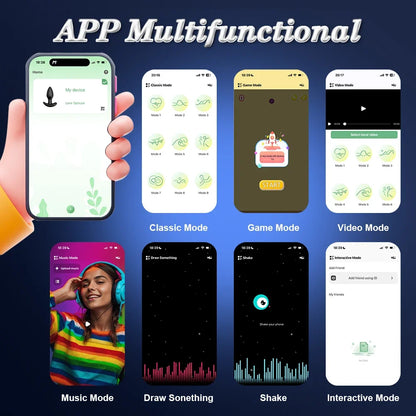 APP Controlled Rotating Butt Plug with 360° Wiggle Motion