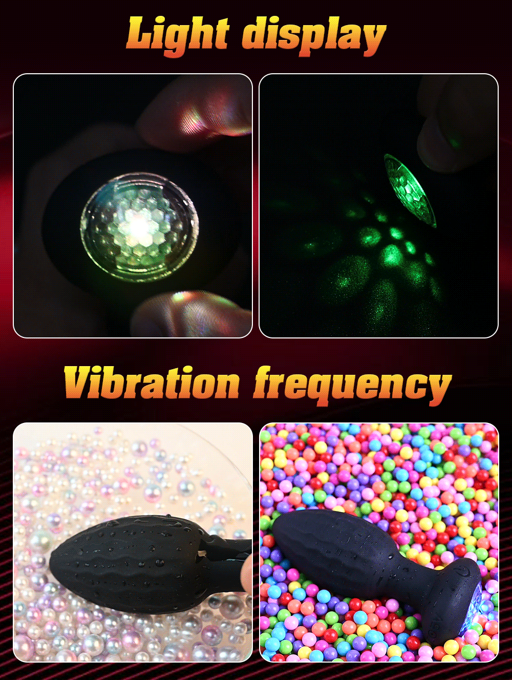 APP Control LED Vibrating Butt Plug