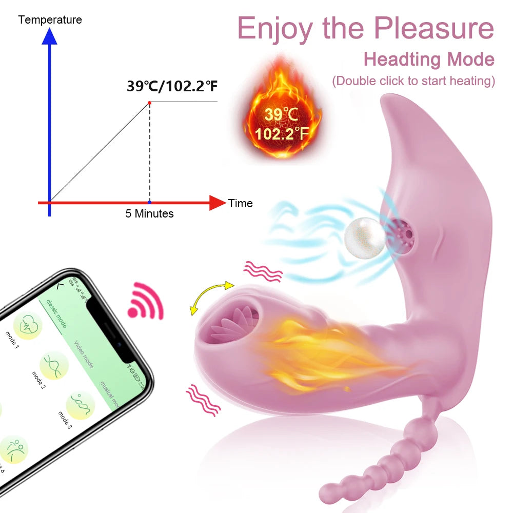 Bluetooth APP-Controlled 3-in-1 Dildo & Clit Sucker