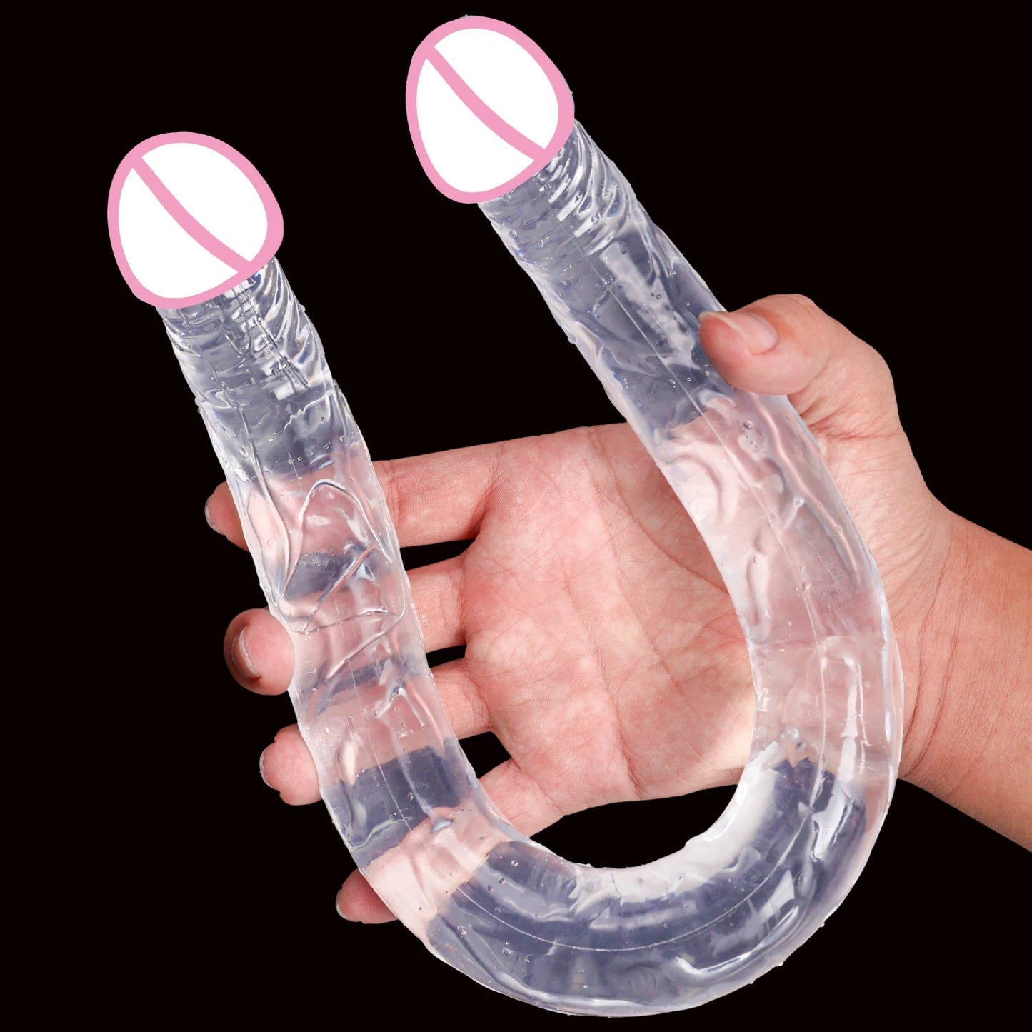 U-Shape Double Head Silicone Dildo for Couples