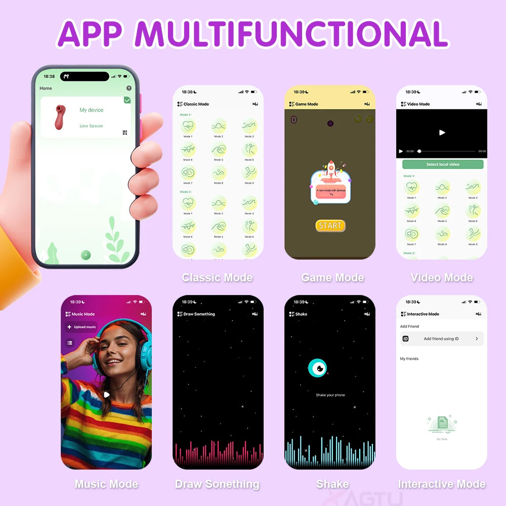 App-Controlled Clitoral Sucker with Dual Stimulation