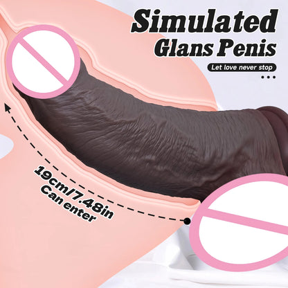 Large Silicone Foreskin Dildo - Designed for G-Spot, Vaginal & Anal Stimulation