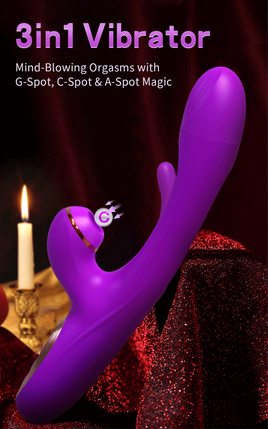 Tapping Flapping Clit Sucker with G-Spot Vibrator