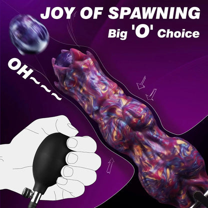 Inflatable Ovipositor Dildo - Egg-Laying Fantasy Toy for Vaginal & Anal Play