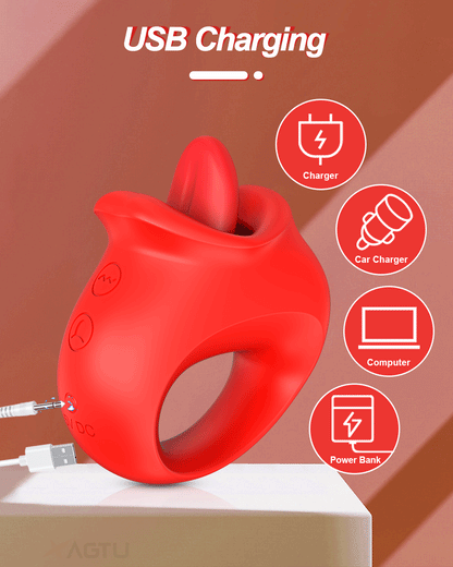 Clitoral Tongue Vibrator with Nipple Suction