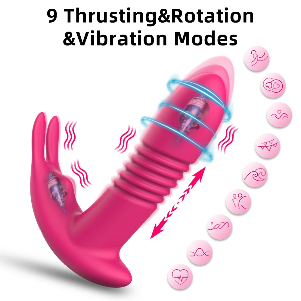 APP Control Thrusting Dildo: Rotating Telescopic G-Spot Massager
