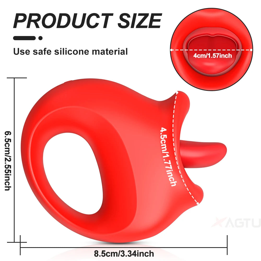 Clitoral Tongue Vibrator with Nipple Suction