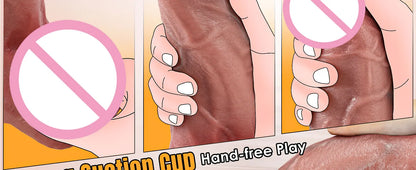 Super Realistic Thick Dildo with Strong Suction Cup
