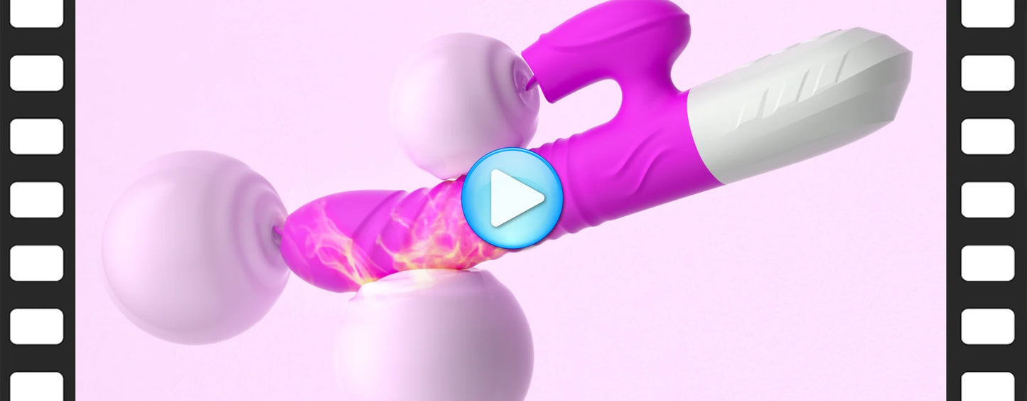 Fast Orgasm Vibrator Dildo with Licking Heating & Clit Suction