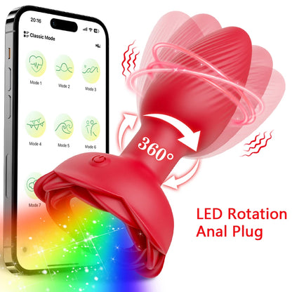 APP Control LED Vibrating Butt Plug