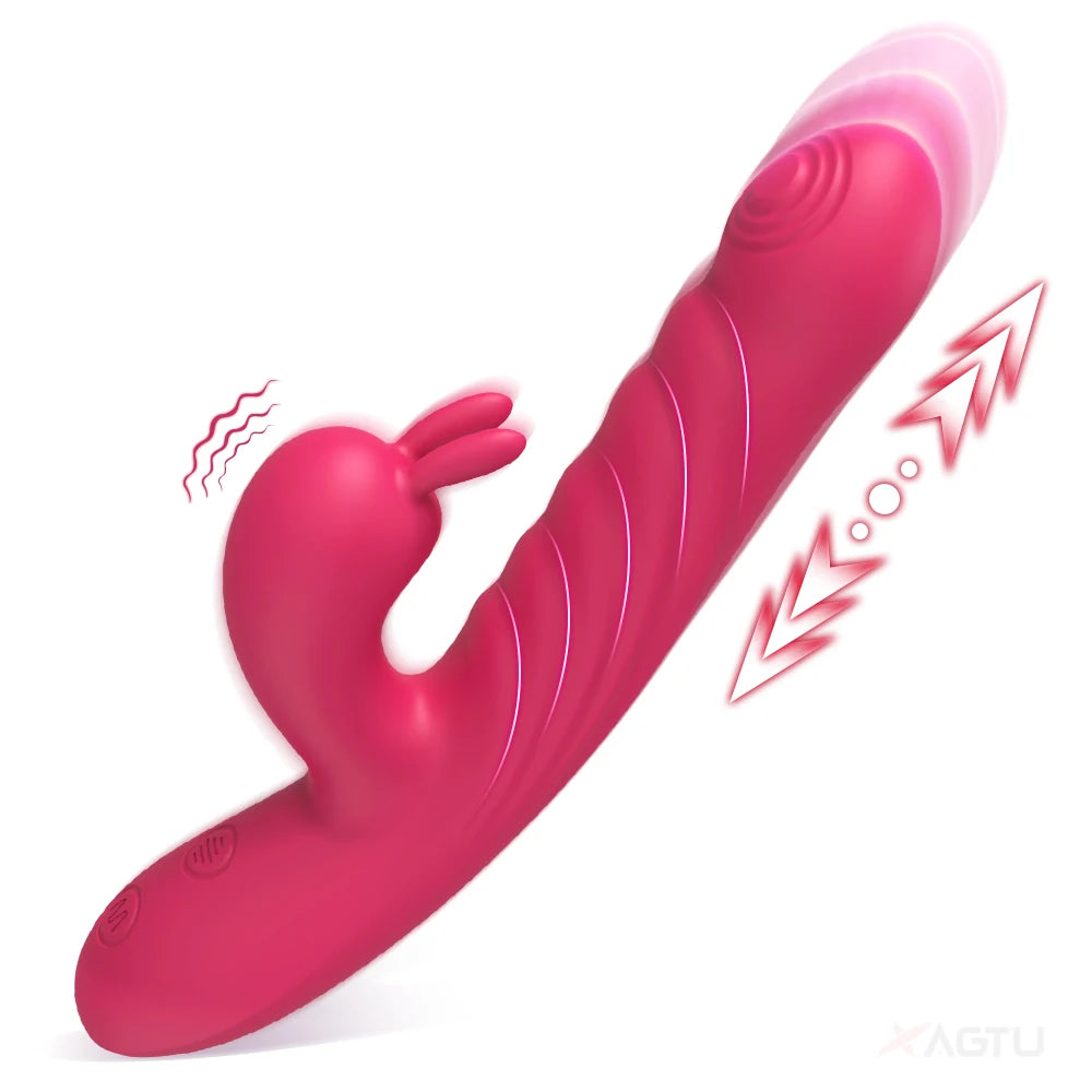 Powerful Rabbit Vibrator: Dual G-Spot & Clitoral Dildo