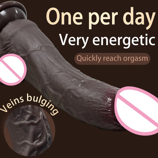 Realistic Black Dildo for Hands-Free Pleasure