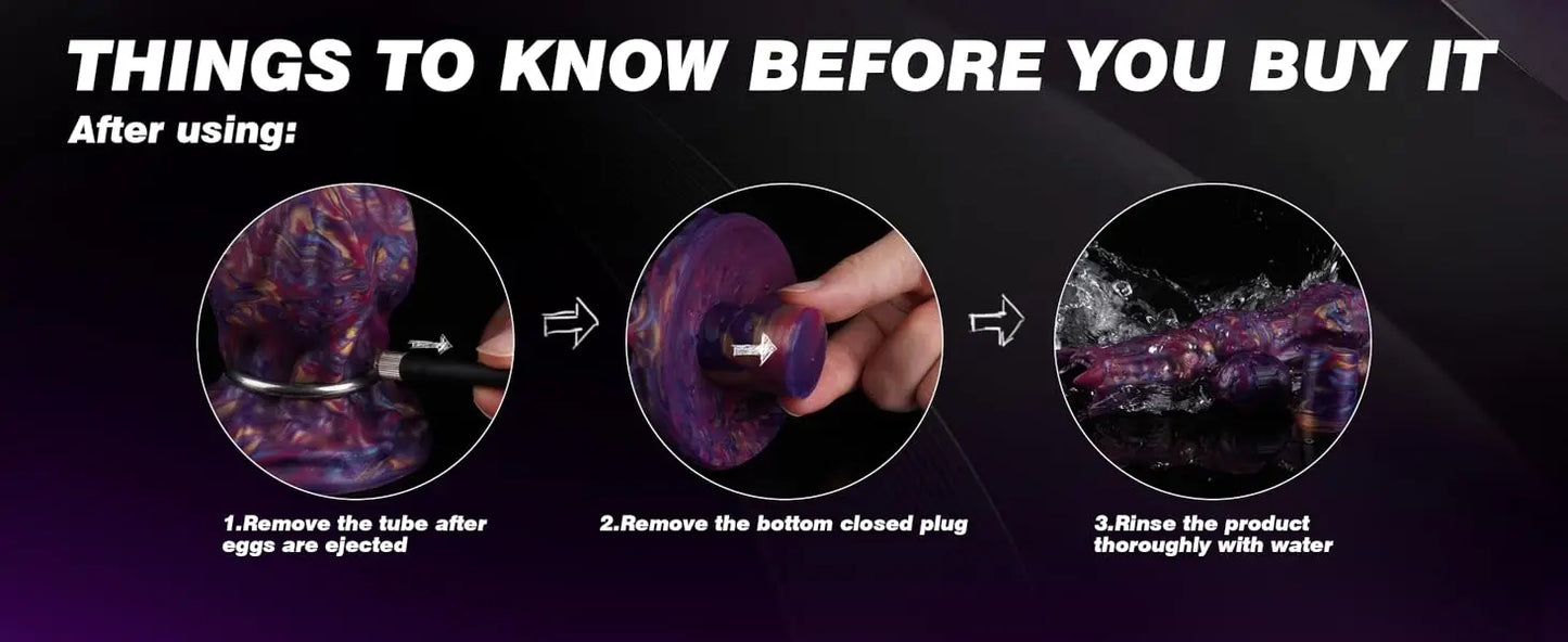 Inflatable Ovipositor Dildo - Egg-Laying Fantasy Toy for Vaginal & Anal Play