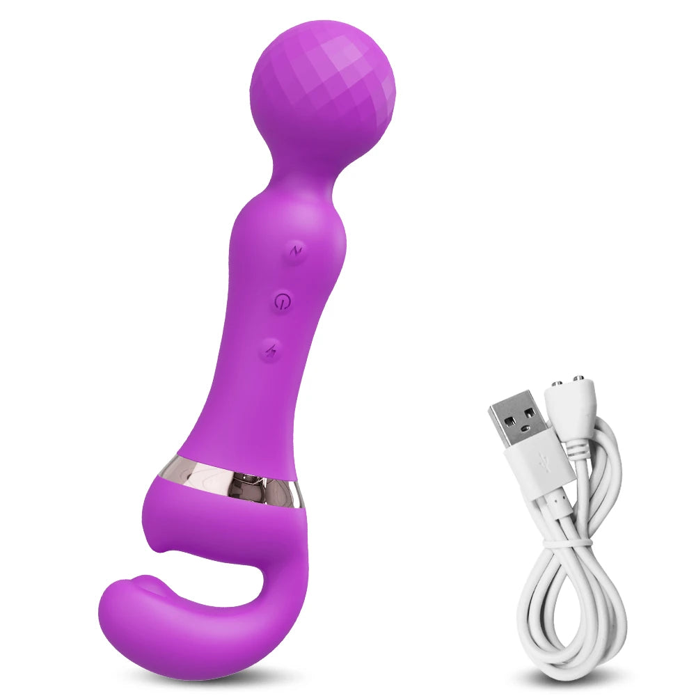 3-in-1 Wand for G-Spot Clitoral & Nipple Stimulation