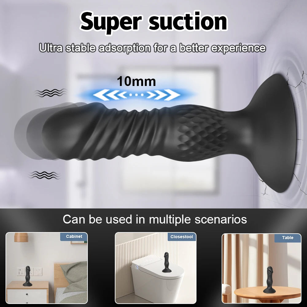 APP Controlled Thrusting Butt Plug & Telescopic Prostate Massager