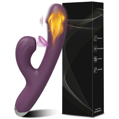 Heating Clitoral Sucker with G-Spot Vibration & Suction