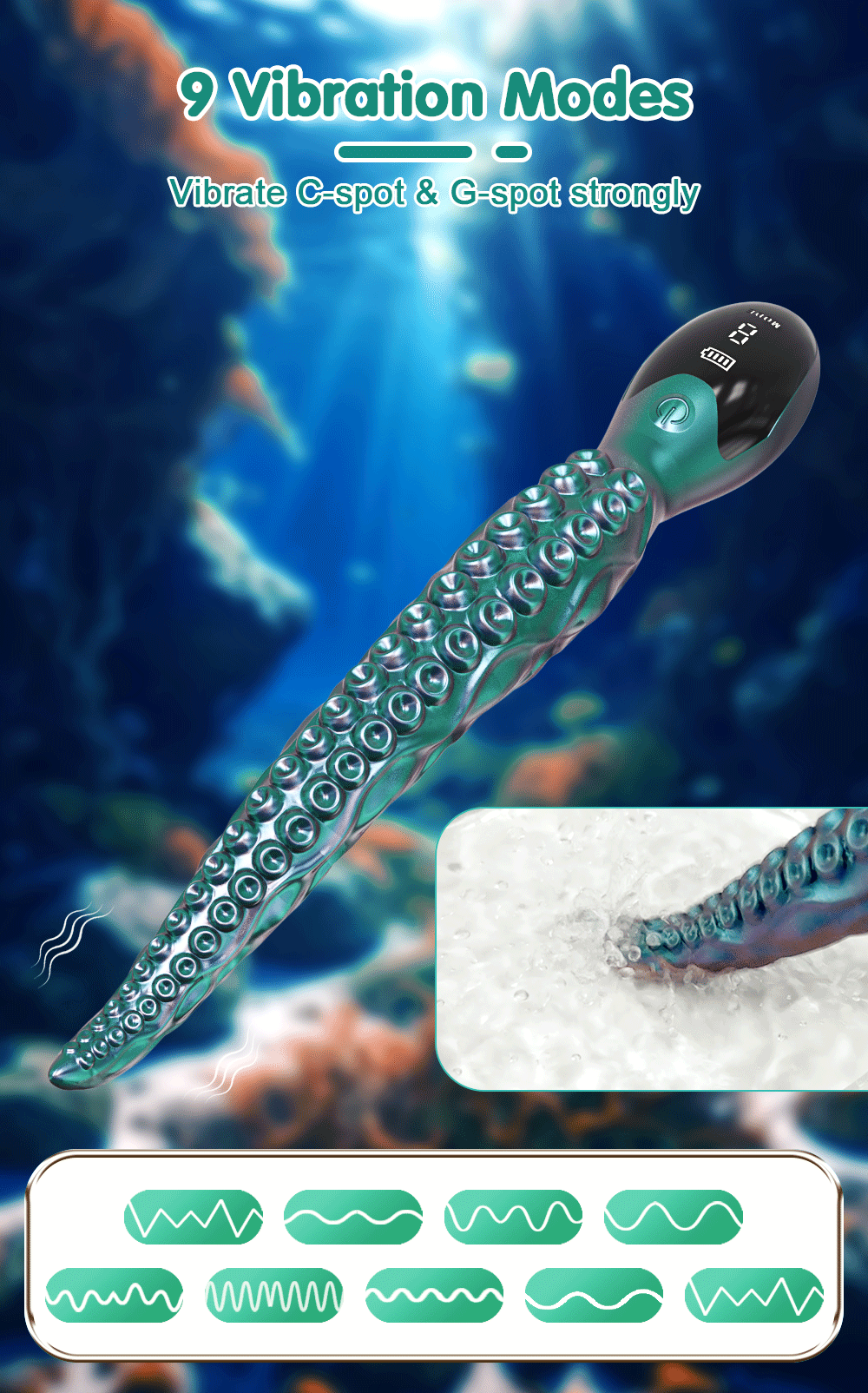 Monster Octopus Tentacle Dildo for G-Spot & Anal Play