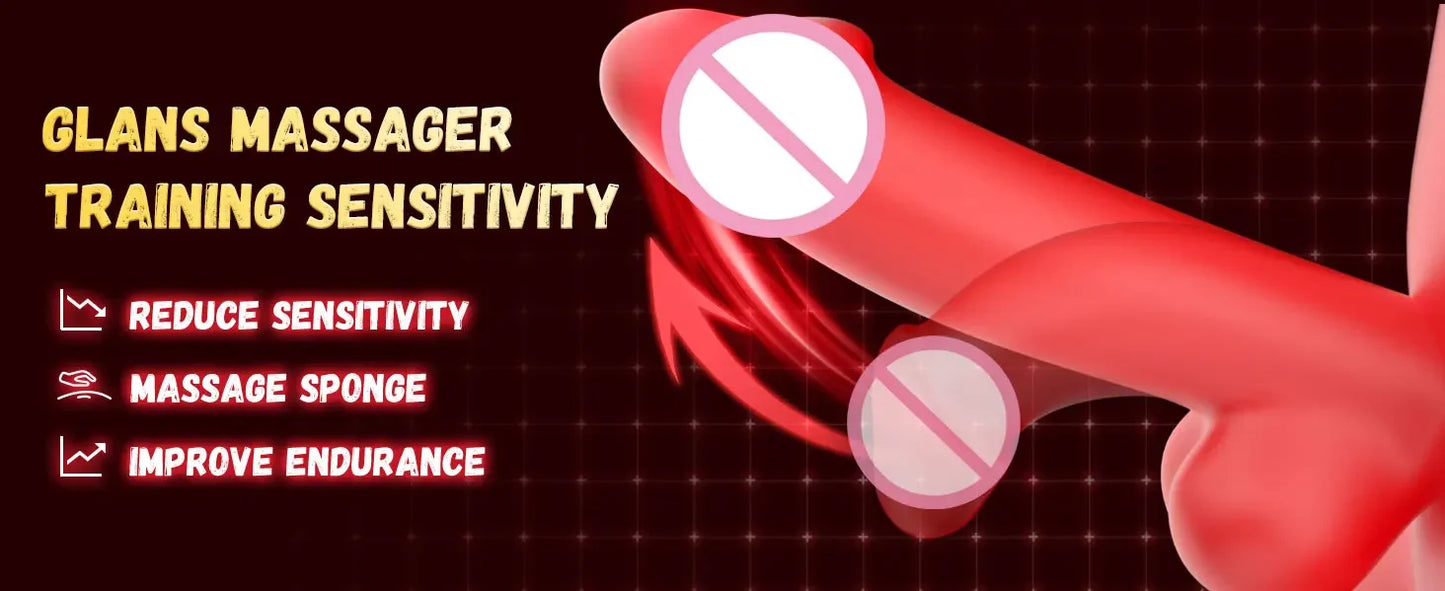 9-Speed Penis Trainer with Vibration & Delay Function