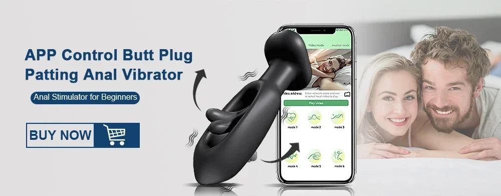 360° Rotation APP Butt Plug with LED & Wiggle Prostate Massager