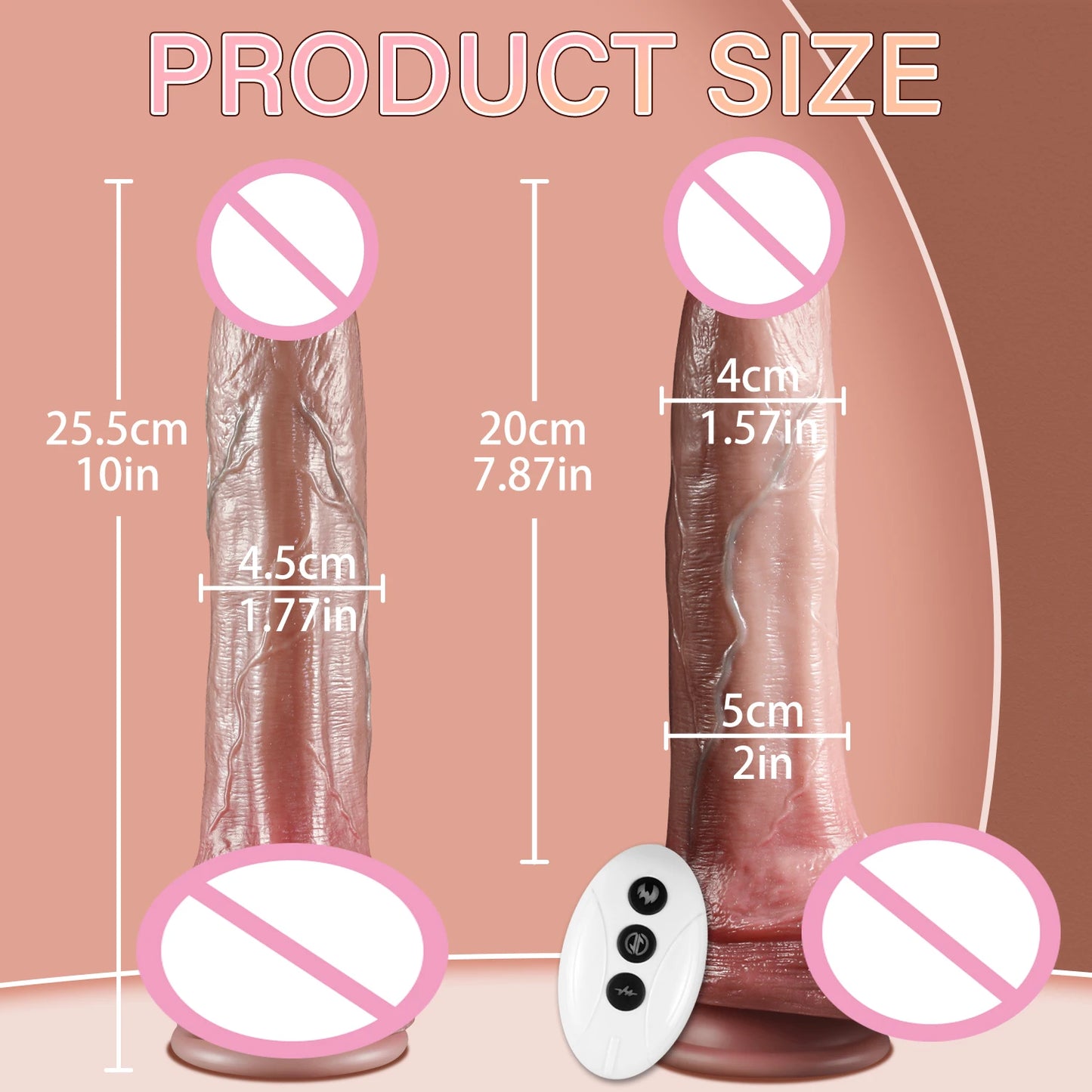 Wireless Heated Dildo for G-Spot Stimulation