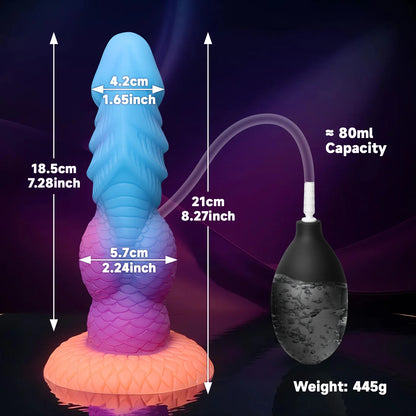 Inflatable Ovipositor Dildo - Egg-Laying Fantasy Toy for Vaginal & Anal Play