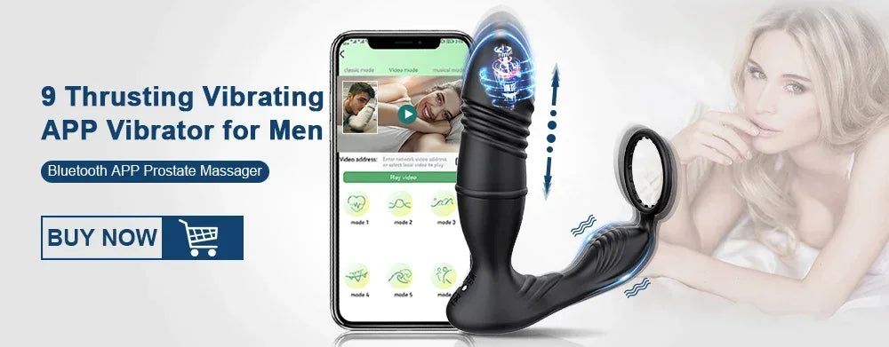 360° Rotation APP Butt Plug with LED & Wiggle Prostate Massager