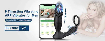 360° Rotation APP Butt Plug with LED & Wiggle Prostate Massager