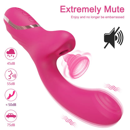 Dual Action Vibrator: Clit Sucker & Vaginal G-Spot Stimulator