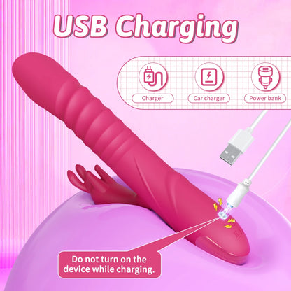 Dildo Vibrator with 3 Thrusting & 10 Vibration Patterns